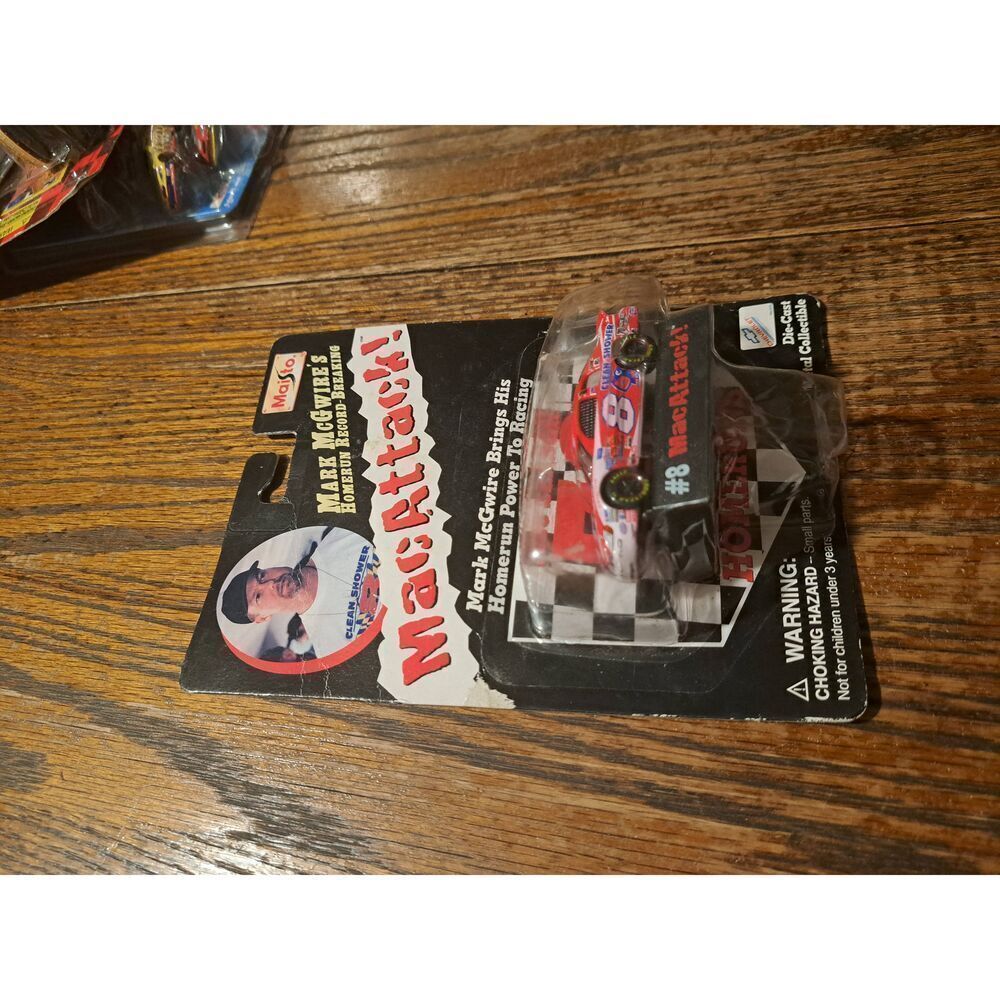 1999 NASCAR Mark McGwire #8 Mac Attack Bobby Hillen Jr 1:64 Die-Cast in Package